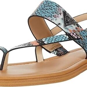 Guess Blue and Pink Snakeskin Sandals